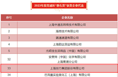 喜報！上海創(chuàng)力集團榮獲2023年度青浦區(qū)百強優(yōu)秀企業(yè)等三項大獎(圖5)